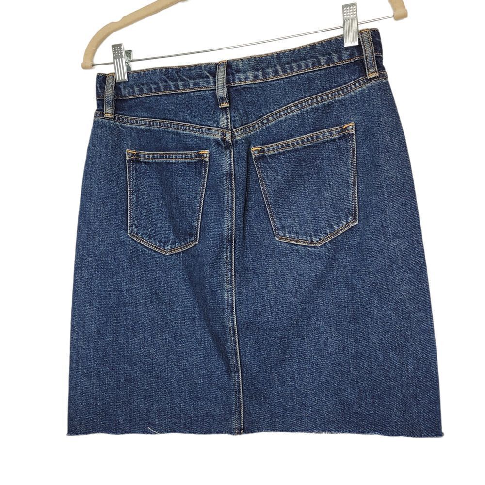 J.Crew Factory Denim Raw Hem Mini Skirt 0 - Picture 3 of 7